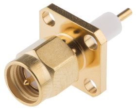 Złącze koncentryczne Montaż na panelu Męski 50Ω typ złącza Złącze SMA 0 to 18GHz Lutowane