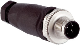 Złącze wielostykowe przemysłowe 5-pinowe M12 Montaż na kablu Wtyczka SICK