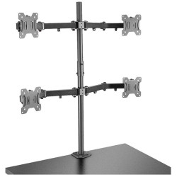 LINDY 40659 4x Monitor desk mount 17&quot;-28&quot; Black Swivelling Tiltable