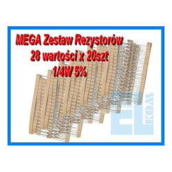 ZESTAW REZYSTORÓW KPL-1 1/4W 28x 20szt