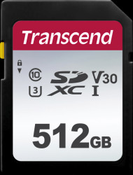 TS512GSDC300S SDXC memory card, 512 GB, UHS-I U3 class 10, V30, 300S
