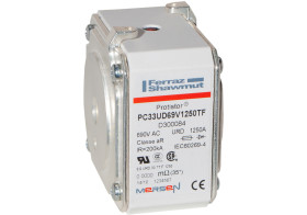 Bezpiecznik kwadratowy 1.25kA FF rozmiar 33 aR Mersen 700V