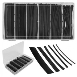 Zestaw rurek termokurczliwych CZARNE 10cm NEKU