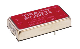 Przetwornica DC-DC, 15W, Uwe 18 → 36 V DC, Uwy ±15V dc, Iwy ±500mA, TRACOPOWER