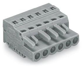 WAGO Obudowa złącza pin żeńskiego na kabel 231 Ilość pinów 6 Wymiary siatki: 5 mm 231-106/026-000 50 szt.