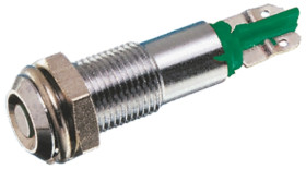 Kontrolka 20 → 28V, zielona 6mm LED Chrom Wyprowadzenia Signal Construct