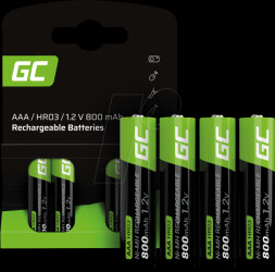 GR04 NiMh rechargeable battery, AAA (Micro), 800 mAh, 4-pack