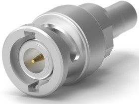 BNC plug 50 Ω, RG-223, RG-55, RG-55A, RG-55B, crimp connection, straight, 2-5329444-2