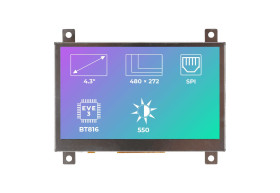 Wyświetlacz LCD TFT 4.3cal TFT 480 x 272pikseli QSPI, SPI I/F Nie Riverdi