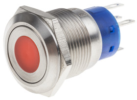 Nasadka przełącznika Zatrzaskowy SPDT średnica wycięcia 19.2mm, montaż panelowy RS PRO