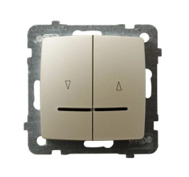 Karo Łącznik żaluzjowy z podświetleniem niebieskim z blokadą mechaniczną ecru perłowy ŁP-7SBS/m/42