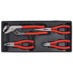 Sealey TBT02 Tool Tray with Pliers Set 4pc