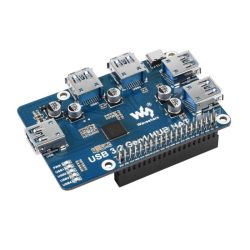 Nakładka HUB HAT USB 3.2 Gen1 4-portowy do Raspberry Pi - Waveshare 17584