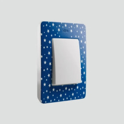 Simon Detail 82 Ramka pojedyncza Detail ORIGINAL-imagine INDYGO gwiazdki / podstawa Biała 8200610-221