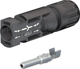 MC4 plug, 4.0-6.0 mm², cable Ø 5.5-7.4 mm, 1 kV, 39 A, 32.0143P0001-UR
