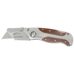 Erdi DBKWH-EU Folding Knife Noble Wood Handle, Quick Blade Swap, Clip