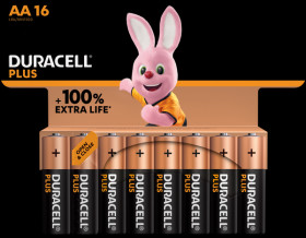 PLUS-AA CP16 Duracell Plus, alkaline battery, AA (Mignon), 16-pack
