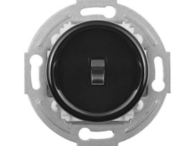 Łącznik pojedynczy Retro bez ramki, 10A-250V~, czarny