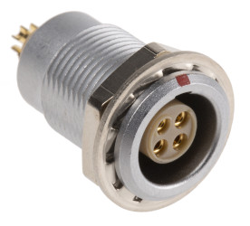 Złącze wielostykowe przemysłowe 4-pinowe, panelowe Gniazdo LEMO