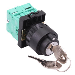 Techna PtecK3CRC 3 Position Plastic Key Switch 10A 2NO