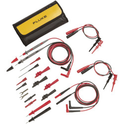 Fluke 1277073 TL81A Safety Test Lead, 4 mm Banana Jack, 1m, Black/Red, 1 Set