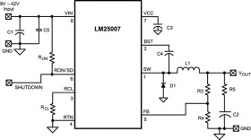 9-42V Wide Vin, 0.5A, Constant On-Time Non-Synchronous Buck Regulator