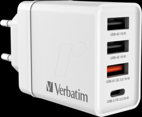 49701 USB charger CHR-30EU2, 30 W, 5 - 12 V, GaN, white