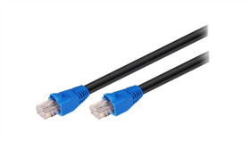 U/Utp6-Cca-150-O Patch Cord U/Utp 6 Cca Pe Czarny 15M Rj45 Wtyk,Z Obu Stron