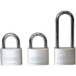 ABUS 56380 64TI/40mm TITALIUM™ Padlock Triple Pack (1 Long Shackle)