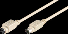 50222 PS/2 cable, plug to socket, 2 m