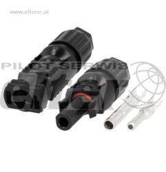 Złącze solarne MC4 męskie + żeńskie proste 2,5÷4mm