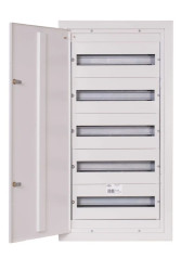 Rozdzielnica modułowa p/t RPsm 90 Z /5x18/ z zamkiem RPSM 90 5X18 Z RAL 9003 P90-5-18-20