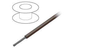 3050-Br005 Przewód Na Rolce 30,5M Linka Cu 24Awg Pvc Brązowy 300V