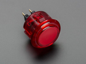 Adafruit Arcade Button - 30mm Translucent Red