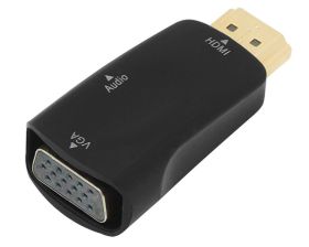 PRZEJŚCIE HDMI WTYK / GNIAZDO VGA + GNIAZDO JACK 3,5 AUDIO (ZLHDMI WT/GN-VGA)