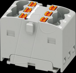 3002757 PTFIX distribution block, 6x1.5, grey