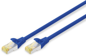 Patch cable, RJ45 plug, straight to RJ45 plug, straight, Cat 6A, S/FTP, LSZH, 10 m, blue, DK-1644-A-100/B