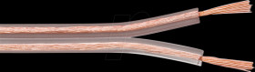 67717 Loudspeaker cable 2x0,75mm² , 25 m transparent CCA