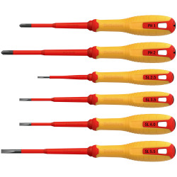 Hultafors 444455 VDE Phillips &amp; Slotted Screwdriver Set, 6 Piece