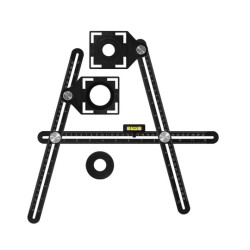 Uniwersalna linijka budowlana z szablonem do wyznaczania otworów w płytkach i panelach - Webski FlatPro2