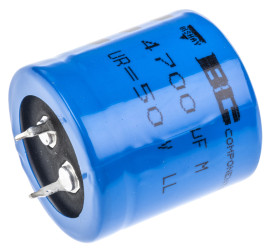 Kondensator 4700μF 50V dc Zatrzaskowy Vishay roztaw: 10mm 30 (Dia.) x 32mm