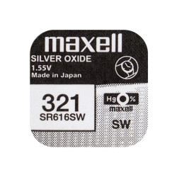 Bateria SR616/SR321/SR65 srebrowa MAXELL 1szt
