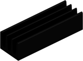 IC heatsink, (L x W x H) 19 x 6.3 x 4.8 mm, 62 K/W, black anodized, 10037006