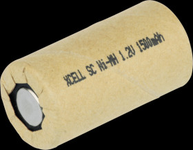 136195 Sub-C cell, NiMh, 1,2 V, 1500 mAh, flat top