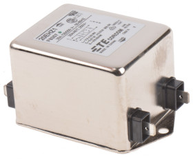 Filtr EMI 20A 1-fazowy 470kΩ 250 V AC 50Hz 4,55 mH TE Connectivity Montaż kołnierzowy