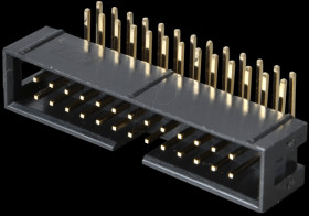 Box connector, 26-pin, angled