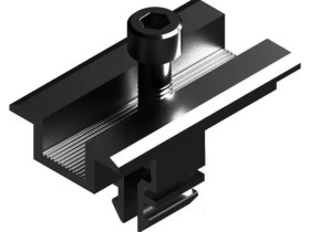 Klema środkowa Dł: 50 mm na KLIK z pinami uziemiającymi czarna