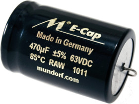 Bipolar electrolytic capacitor, 33 µF, 100 V (DC), ±5 %, axial, Ø 12 mm, ECAP100-33