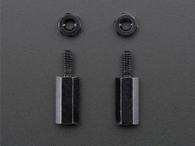 Brass M2.5 Standoffs for Pi HATs - Black Plated - Pack of 2