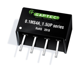 Gaptec 0.1MS4A_0303S1.5UP Przetwornica DC/DC 0.1MS4A_1.5UP, SIP-4, 0.1 W, 30.3 mA, 1 szt.